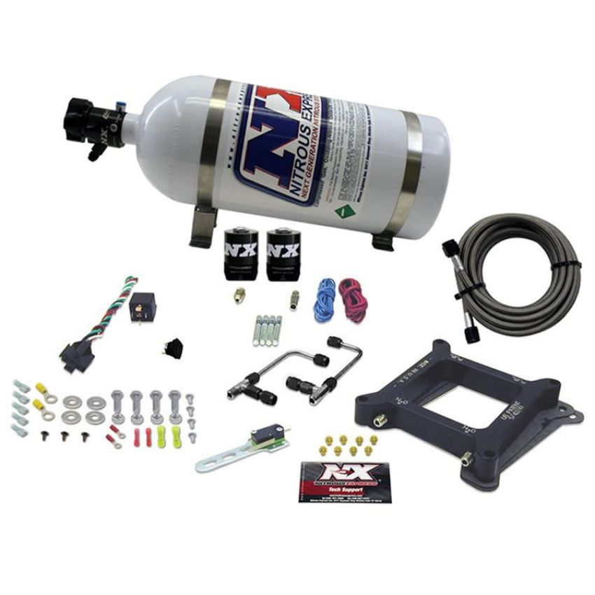 Nitrous Express 60545-10 4150 Gemini PRO-POWER ALCOHOL (100-200-300-400-500HP) WITH 10LB BOTTLE