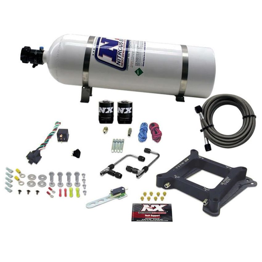 Nitrous Express 60545-15 4150 Gemini PRO-POWER ALCOHOL (100-200-300-400-500HP) WITH 15LB BOTTLE