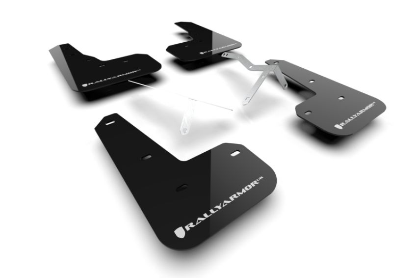 Rally Armor MF129-UR-BLK-WH Black Mud Flap/White Logo