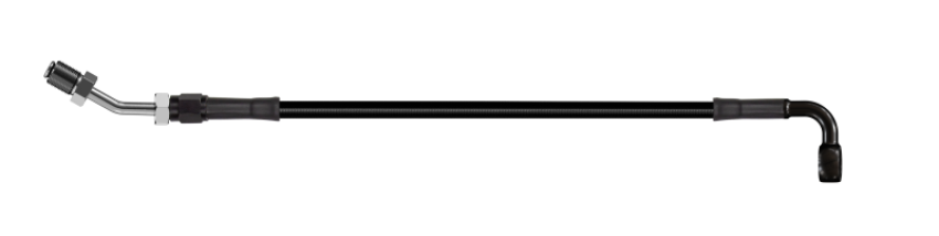 Goodridge HD2090-1CB-BK76 76in Universal Clutch Line w/Black Zinc Fittings & Black Hose - 90Deg Banjo w/AN3 Fitting