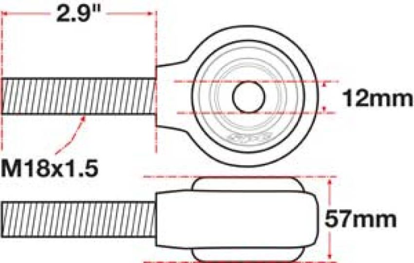 SPECIALTY PRODUCTS COMPANY 15782 XAXIS ROD END BALL JOINT