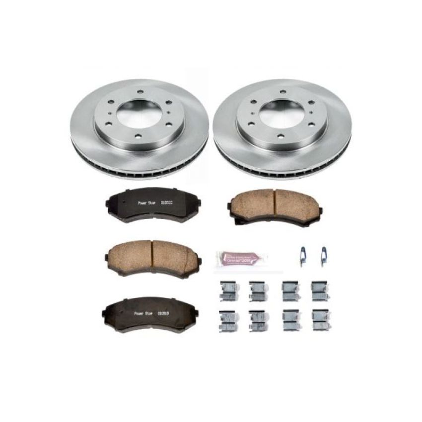 PowerStop KOE148 OE Stock Replacement Low-Dust Ceramic Brake Pad and Rotor Kit