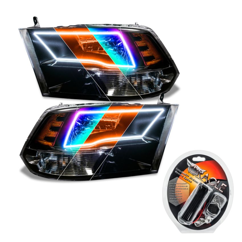 Oracle Lighting 8906-330 Pre-Assembled ColorSHIFT(tm) w/SWITCHBACK Halo Headlights - Black Housing
