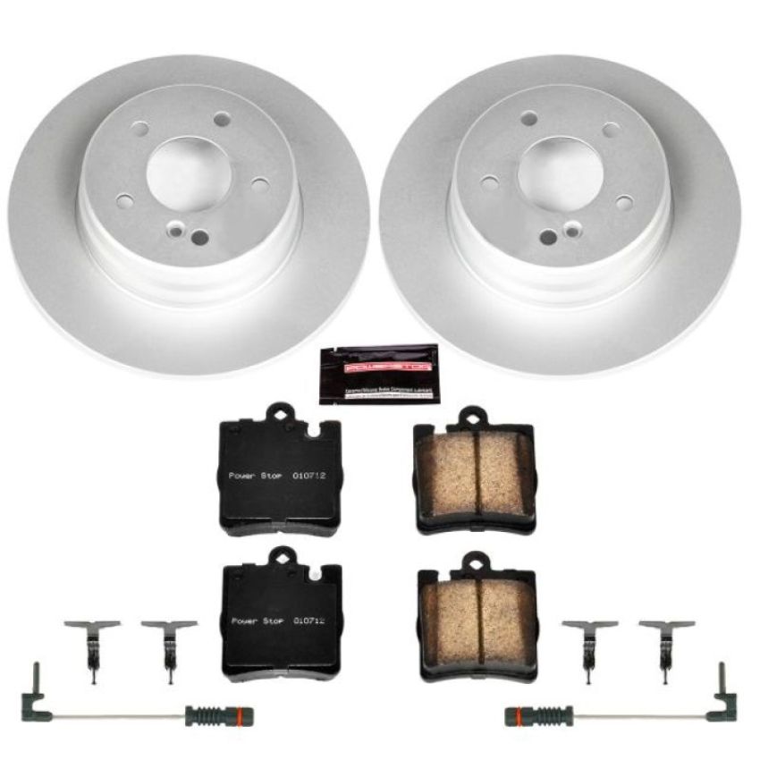 PowerStop CRK621 Genuine Geomet Coated Rotor and Carbon-Fiber Ceramic Brake Pad Kit