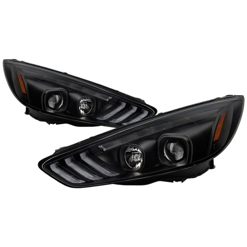 SPYDER 5086105 Projector Headlights - Sequential Turn Signal Light Bar - Black