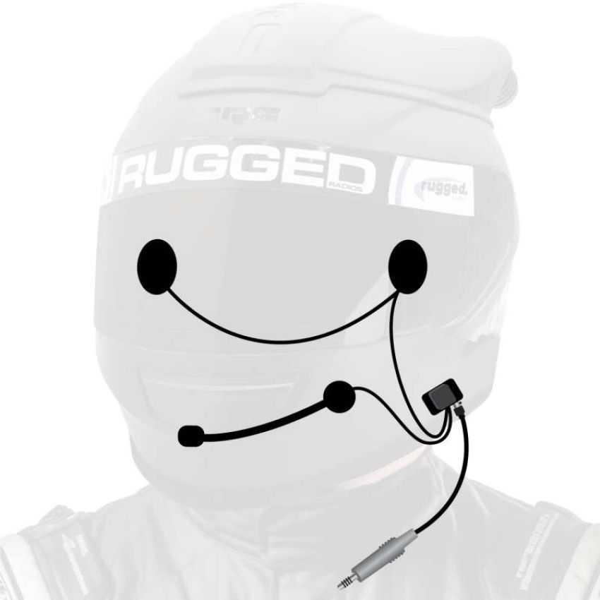 Rugged Radios HK-UNI Wired Offroad and STX Stereo - Helmet Kit w/Alpha Audio Speakers and Mic