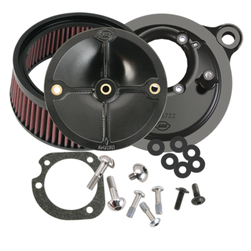 S&S Cycle 170-0300B 01-15 Fuel-Injector Softail Models Stealth Air Cleaner Kit w/o Cover