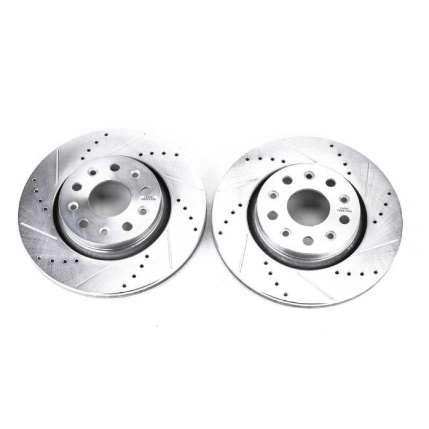 PowerStop AR8386XPR PowerStop Evolution Performance Drilled, Slotted & Plated Brake Rotor Pair