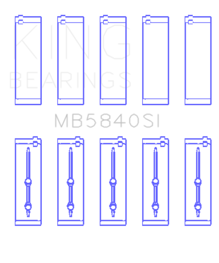 King Engine Bearings MB5840SI0.75 Chrysler/Dodge Gen 3 Hemi 5.7/6.1/6.4 (Size +0.75mm) Main Bearing Set