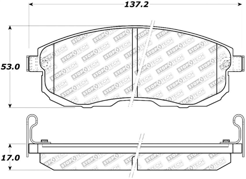 Stoptech 305.08150 Street Select Brake Pads - Rear