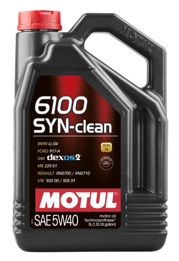 Motul 107943 6100 SYN-CLEAN 5W40 - 5L - Technosynthese Oil