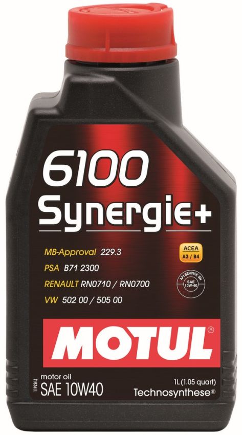 Motul 108646 6100 SYNERGIE+ 10W40 - 1L - Technosynthese Oil