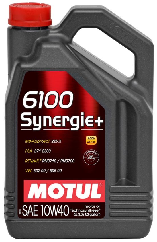 Motul 108647 6100 SYNERGIE+ 10W40 - 5L - Technosynthese Oil