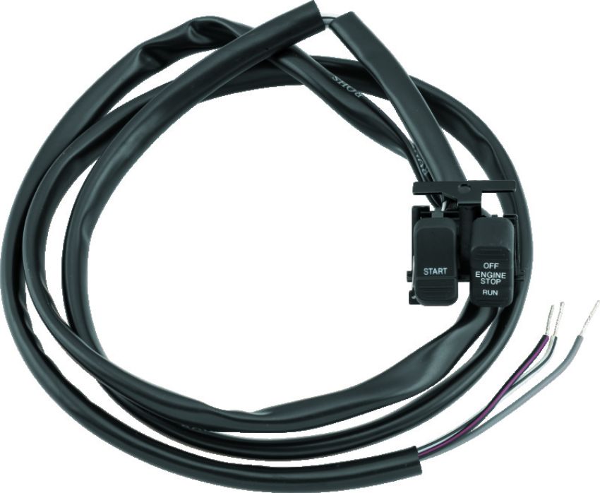 TwinPower 601691 Twin Power 96-13 Big Twin XL V-Rod Black Engine Start Stop Switch Replaces H-D 71589-96 71684-06A