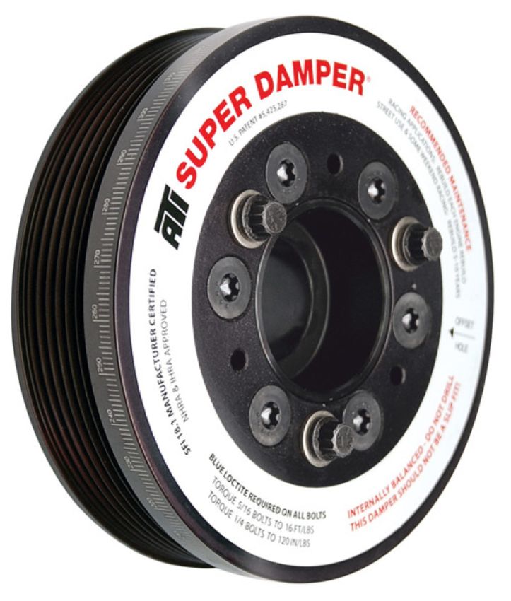 ATI ATI918041 Damper - 5.67in - Alum - 6 Grv - Ford 4.6 Cobra - 96-04 - 16 Percent UD Size