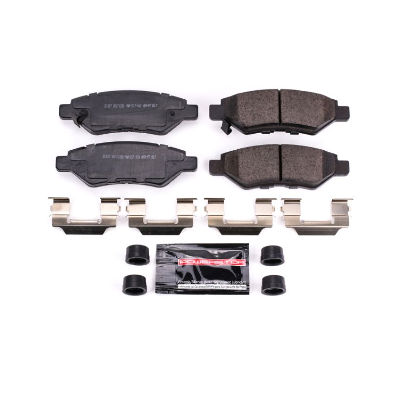 PowerStop Z23-1337 PowerStop - Z23 Daily Driver Carbon-Fiber Ceramic Brake Pads with Hardware Kit