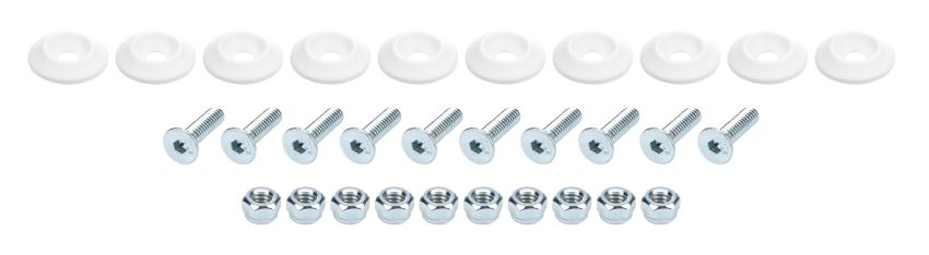ALLSTAR PERFORMANCE ALL18681 Countersunk Bolt Kit White 10pk