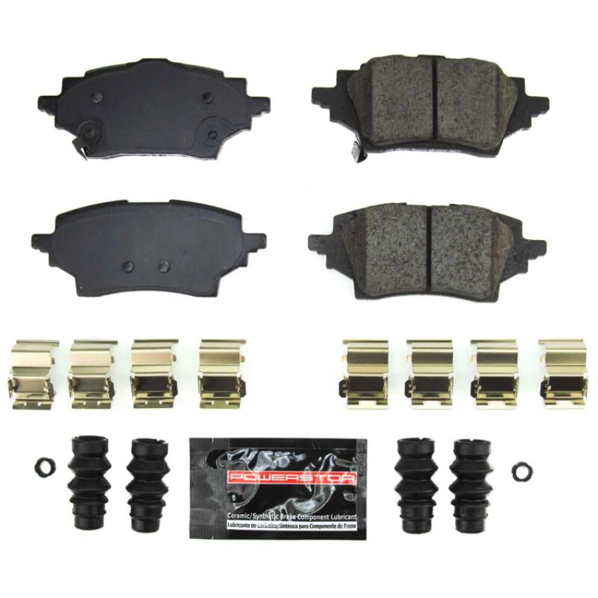 PowerStop Z23-2202 PowerStop - Z23 Daily Driver Carbon-Fiber Ceramic Brake Pads with Hardware Kit