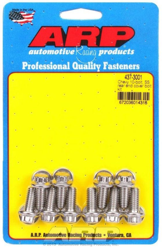 ARP ARP437-3001 S/S Rear End Cover Bolt Kit - 10-Bolt Chevy