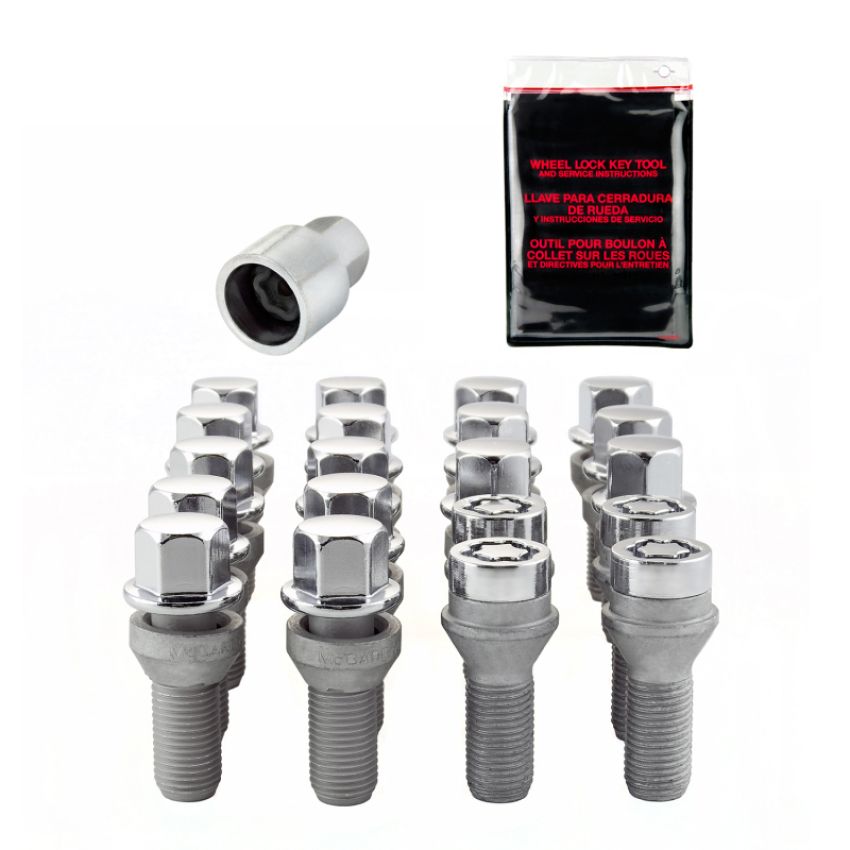 McGard (67200 14X1.5 MCG 5 LUG BOLT INSTALLATION KIT,CONE SEAT,CHROME W/WHL LKS-17MM HEX)