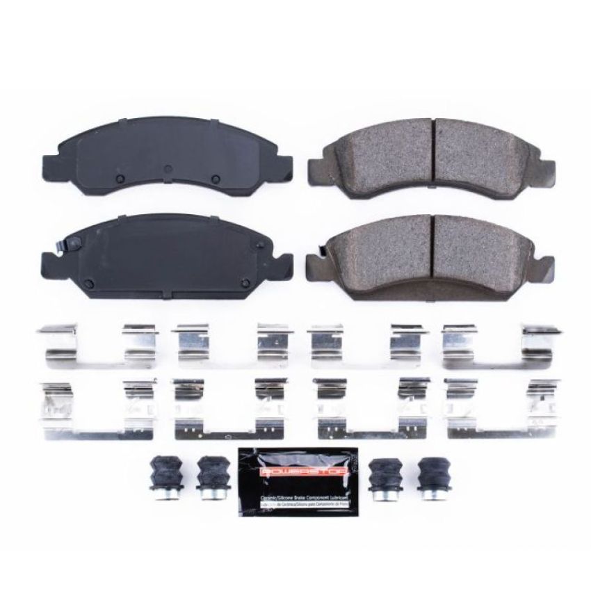 PowerStop Z23-1363 PowerStop - Z23 Daily Driver Carbon-Fiber Ceramic Brake Pads with Hardware Kit
