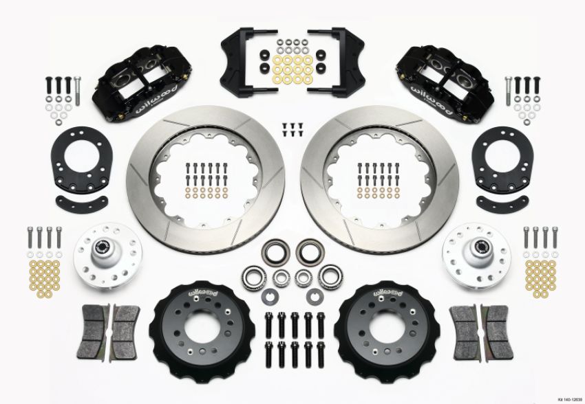 Wilwood 140-12638 Narrow Superlite 6R Front Hub Kit 14.00in 1965-1969 Mustang Drum Spindle