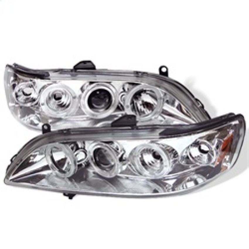 SPYDER 5010735 Projector Headlights - LED Halo - Amber Reflector - Chrome