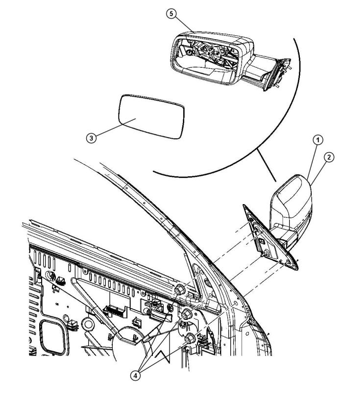 Mopar 68079363AA GLASS, Mirror Replacement