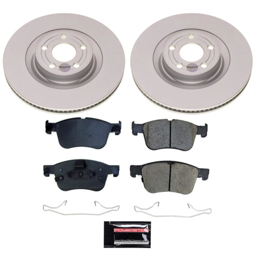 PowerStop CRK8926 Genuine Geomet Coated Rotor and Low-Dust Ceramic Brake Pad Kit