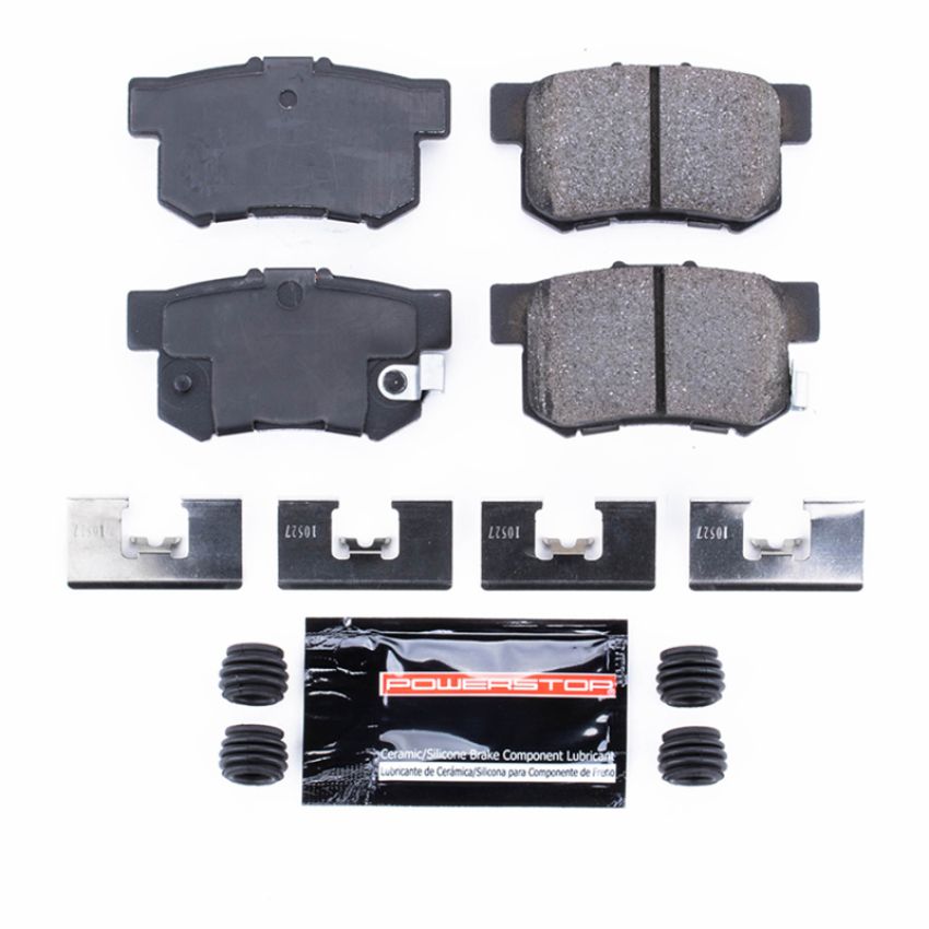 PowerStop Z23-536 PowerStop - Z23 Daily Driver Carbon-Fiber Ceramic Brake Pads with Hardware Kit
