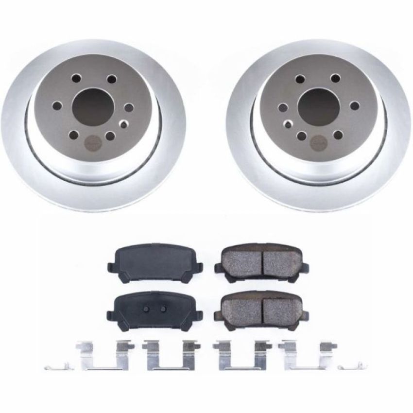 PowerStop CRK7127 Genuine Geomet Coated Rotor and Low-Dust Ceramic Brake Pad Kit
