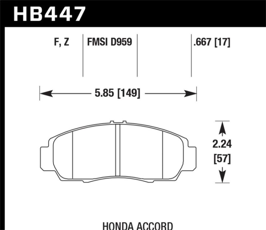 Hawk Performance HB447F.667 HPS Disc Brake Pad