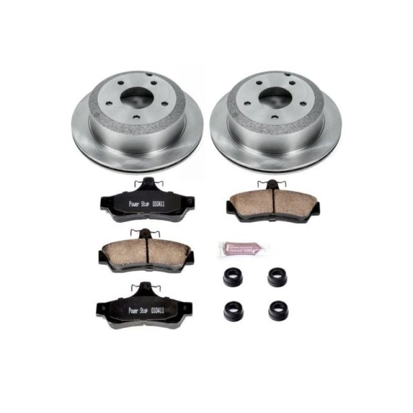 PowerStop KOE1601 OE Stock Replacement Low-Dust Ceramic Brake Pad and Rotor Kit