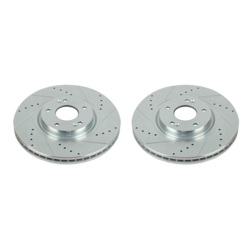 PowerStop JBR1524XPR PowerStop Evolution Performance Drilled, Slotted & Plated Brake Rotor Pair
