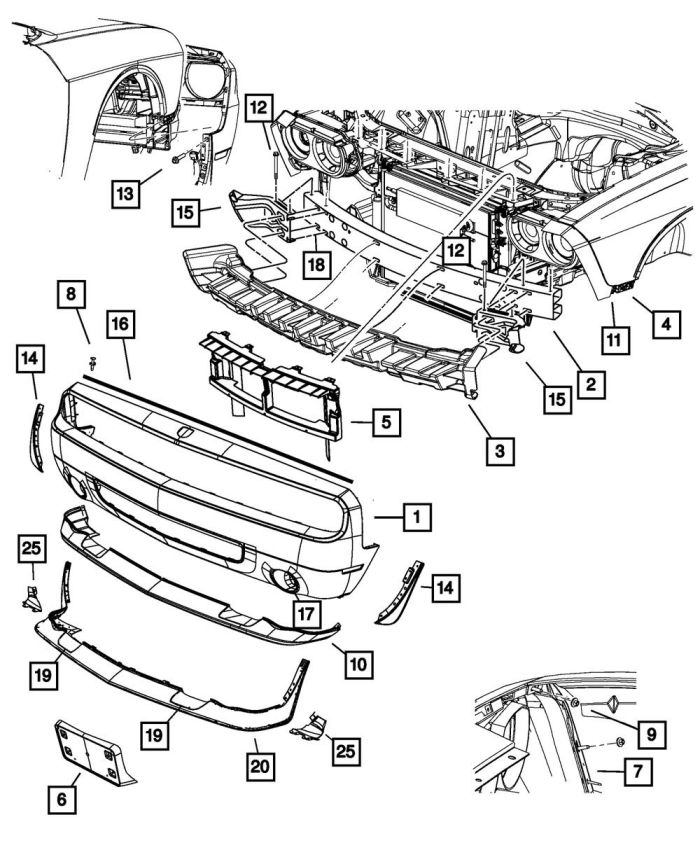 Mopar 68032707AA EXTENSION, Bumper