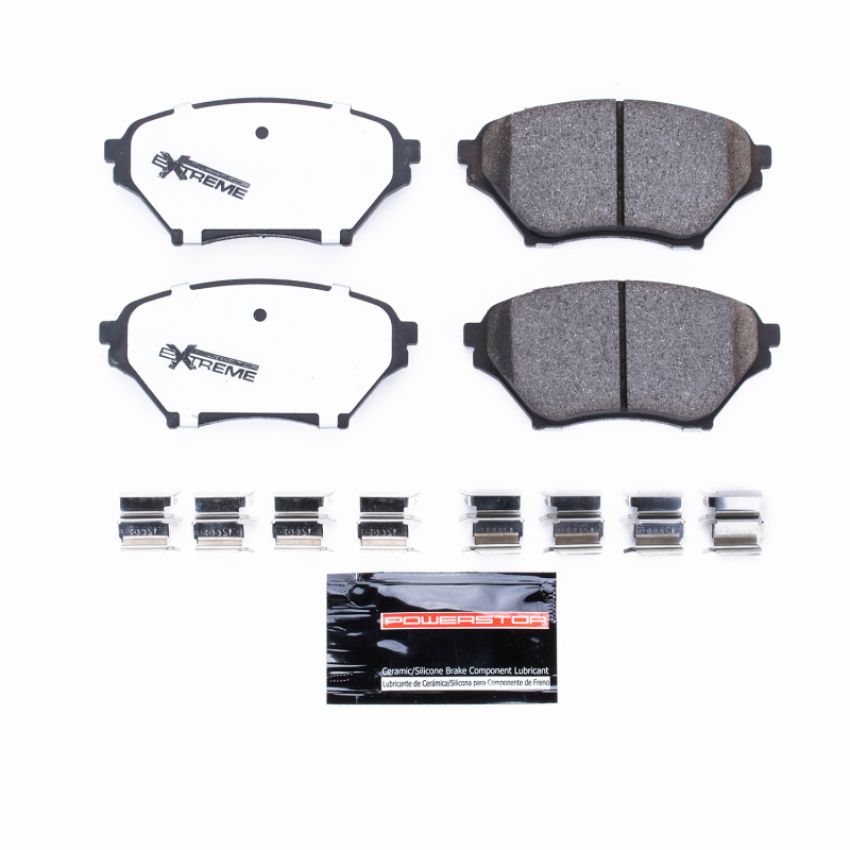 PowerStop Z26-890 PowerStop - Z26 Performance Carbon-Fiber Ceramic Brake Pads with Hardware Kit