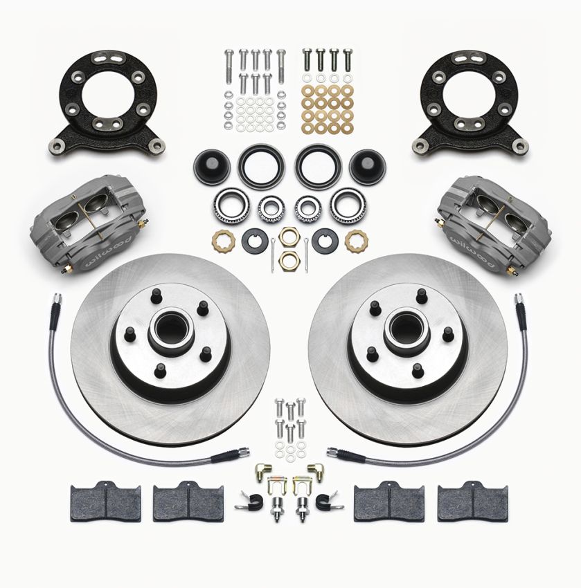 Wilwood 140-13476 Forged Dynalite-M Front Kit 11.30in 1 PC Rotor&Hub 1965-1969 Mustang Disc & Drum Spindle