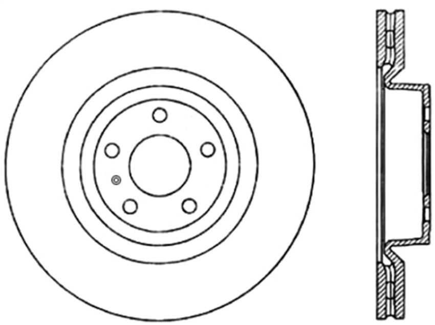 Stoptech 128.33124L Drilled Sport Brake Rotor