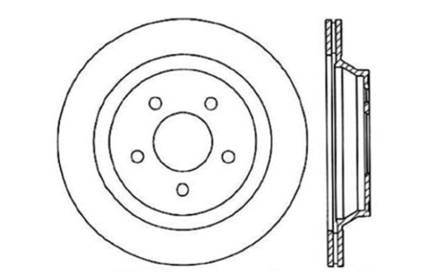 Stoptech 127.61046R Slotted & Drilled Sport Brake Rotor