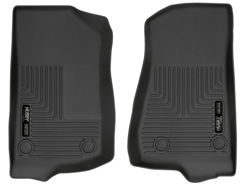HUSKY LINERS HSK13021 18-  Jeep JL Front Floor Liner Black Weatherbeate