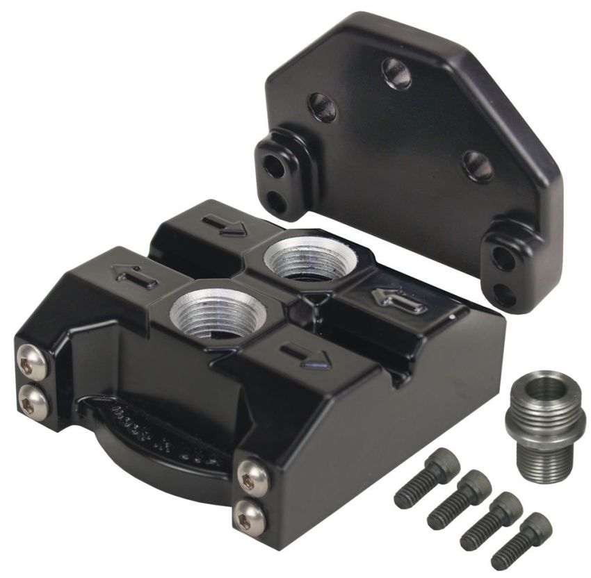 DERALE DER35708 Single Mount Oil Filter Mount Ports Up