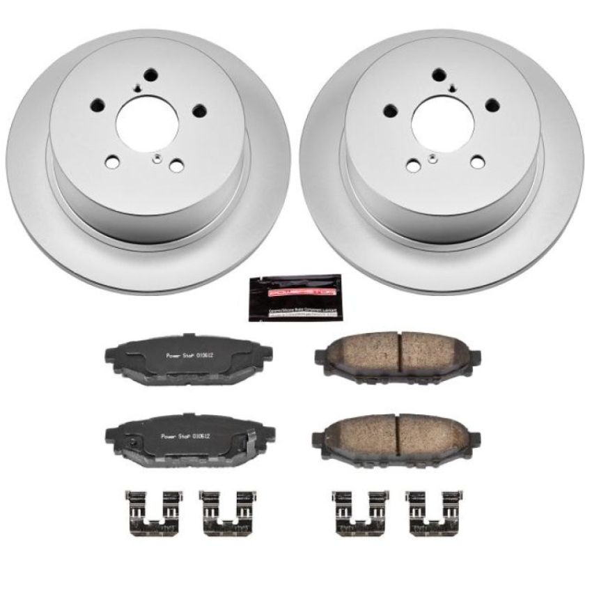 PowerStop CRK4632 Genuine Geomet Coated Rotor and Low-Dust Ceramic Brake Pad Kit