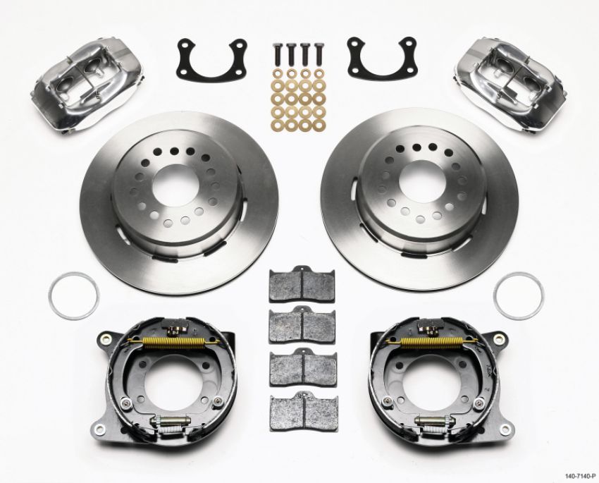 Wilwood 140-7140-P Forged Dynalite P/S Park Brake Kit Polished New Big Ford 2.50in Offset
