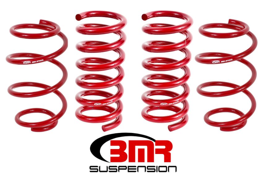 BMR Suspension SP763R Lowering Springs, Set Of 4, Minimal Drop, Performance