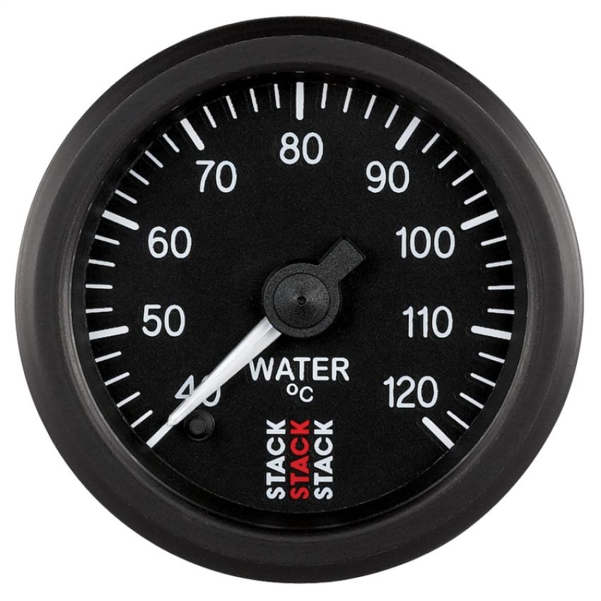 AutoMeter ST3307 Stack 52mm 40-120 Deg C 1/8in NPTF Male Pro Stepper Motor Water Temp Gauge - Black