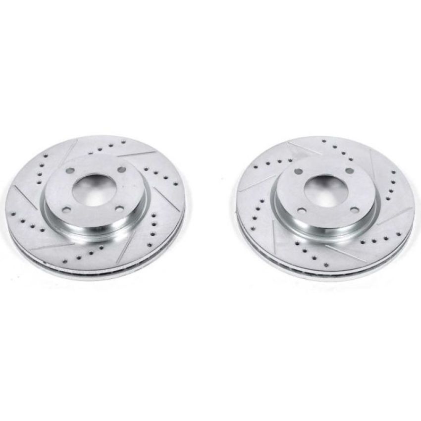 PowerStop JBR1191XPR PowerStop Evolution Performance Drilled, Slotted & Plated Brake Rotor Pair