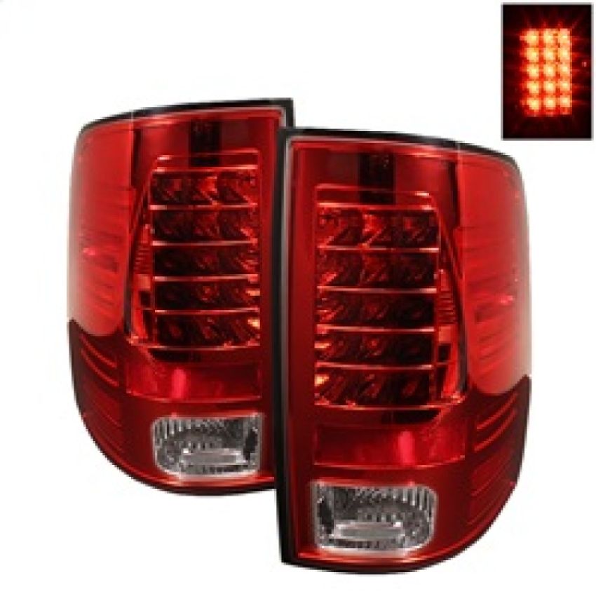 SPYDER 5017567 LED Tail Lights - Red Clear