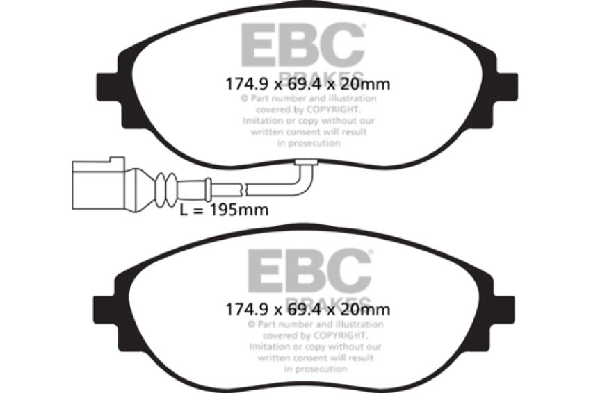 EBC Brakes DP32127C Redstuff Ceramic Low Dust Brake Pads