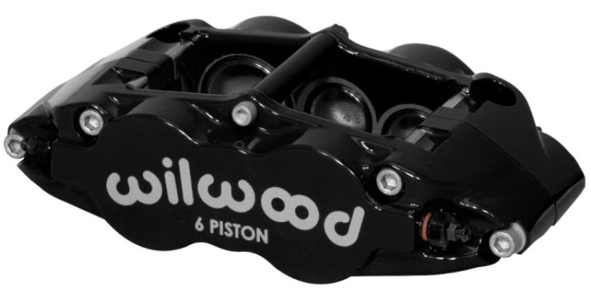 Wilwood 120-14550-BK Caliper-Forged Narrow Superlite 6R-R/H 1.75/1.25in/1.25in Pistons 1.25in Rotor - Black