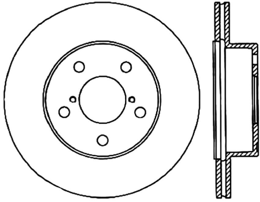 Stoptech 128.47023R Drilled Sport Brake Rotor